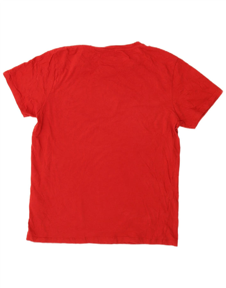 Jack & Jones Herren-T-Shirt mit Grafik, Größe L, aus roter Baumwolle