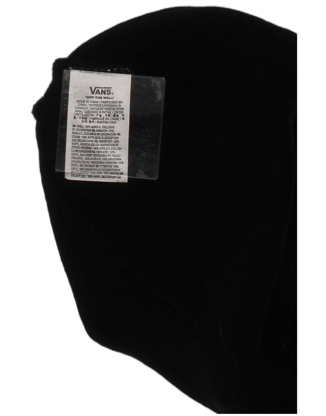Vans Herren Strickmütze mit Grafik, Einheitsgröße, schwarzes Acryl