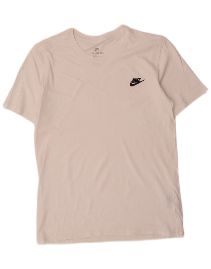 Nike Herren Athletic Cut T-Shirt Top aus mittelweißer Baumwolle