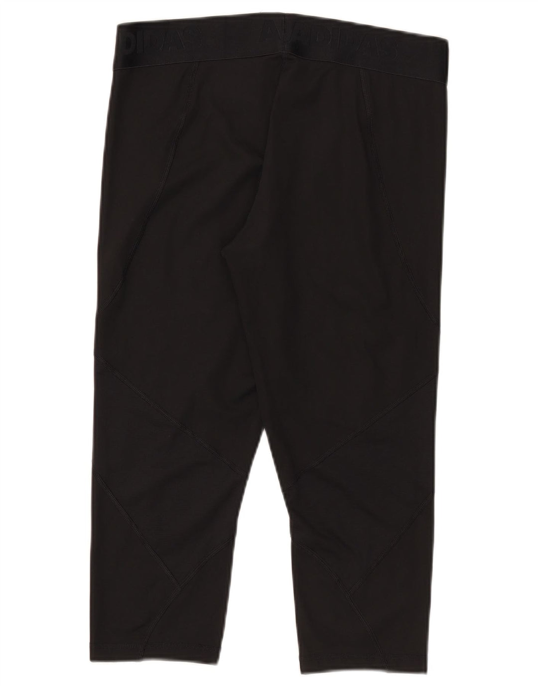 Adidas Damen Tech Fit Capri Leggings UK 16/18 Large Schwarz Polyester