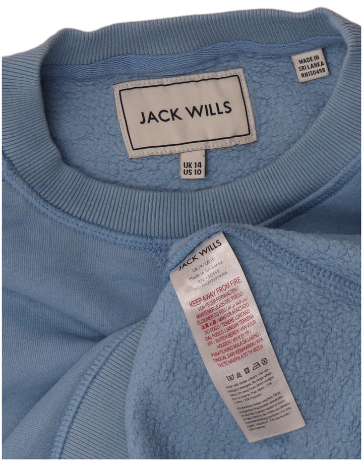 Jack Wills Damen-Sweatshirt-Pullover, UK-Größe 44, Größe L, Blau, Baumwolle