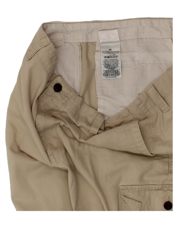 DOCKERS Mens Cargo Shorts W40 XL Beige Cotton Vintage Dockers and Second-Hand Dockers from Messina Hembry 