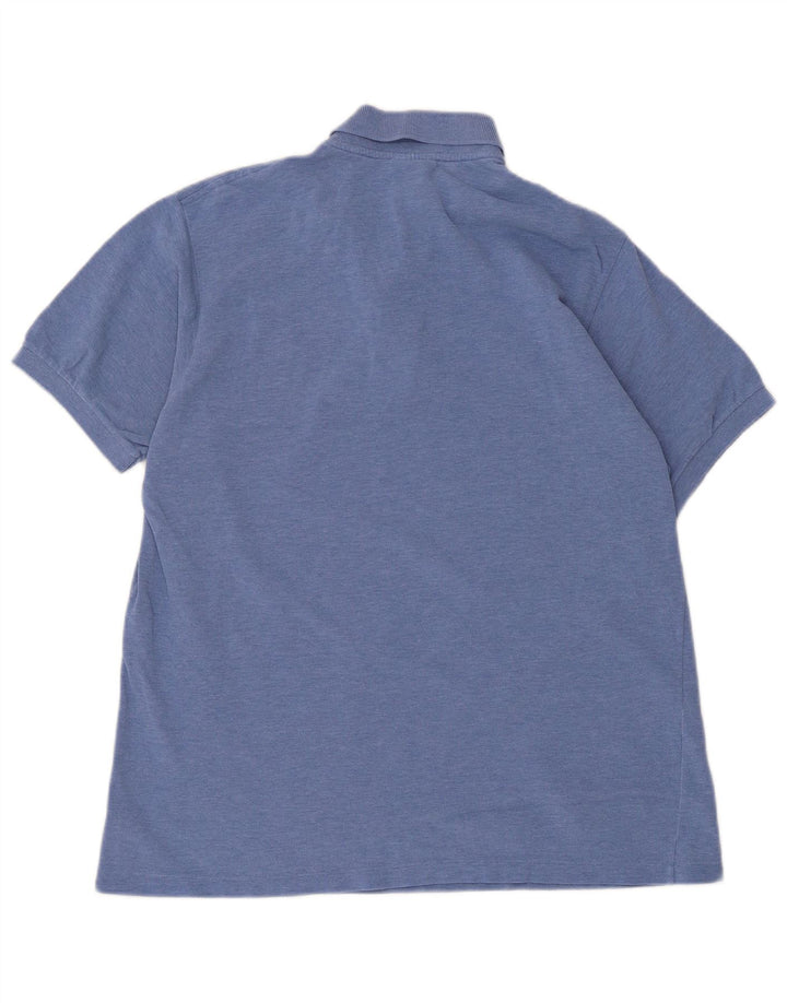 Lacoste Herren-Poloshirt, Größe 5, groß, blaue Baumwolle