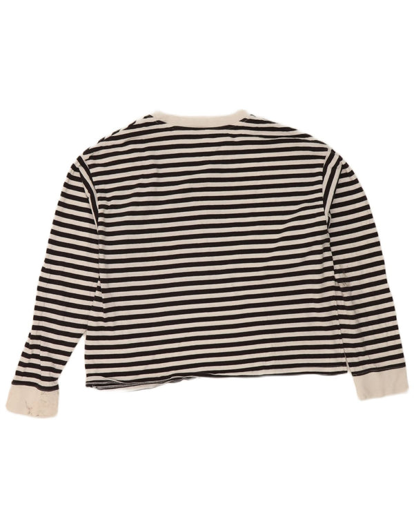 Levi's Damen-Oberteil mit Grafik, übergroß, langärmlig, Gr. 10, Größe S, Schwarz, gestreift