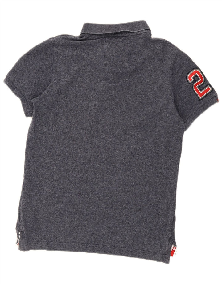 Superdry Herren-Poloshirt mit Grafik, groß, marineblau, Baumwolle