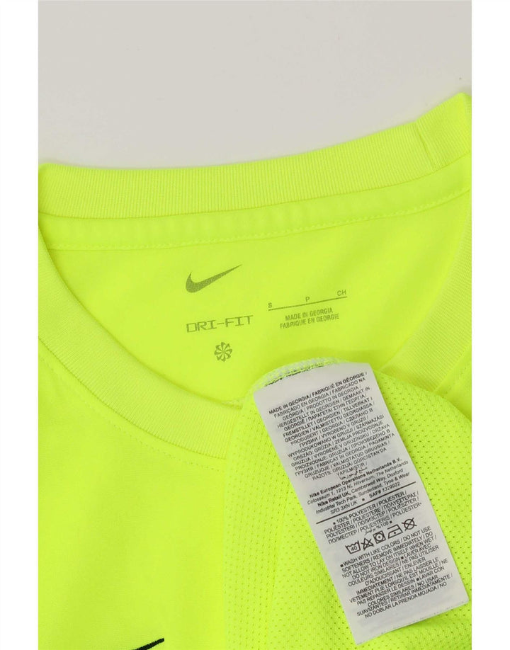 Nike Herren Dri Fit T-Shirt Top Small Grün Polyester