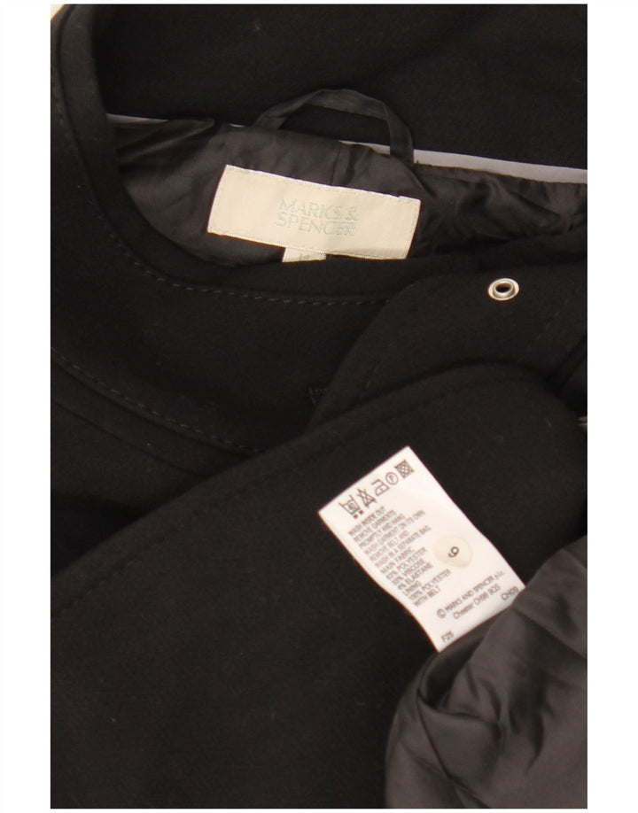 MARKS & SPENCER Damenmantel UK 14 Mittelschwarzes Polyester