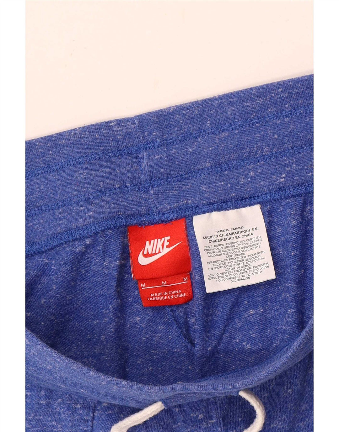 Nike Damen Graphic Sport Shorts UK 12 Mittelblau meliertes Polyester
