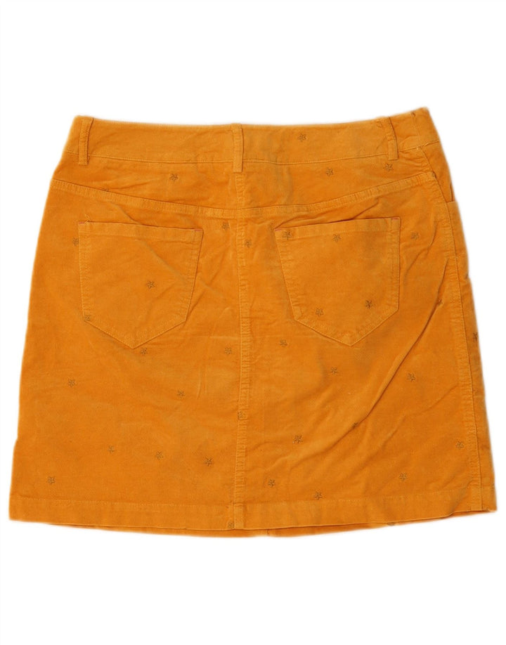 White Stuff Damen-Minirock mit abstraktem Muster, Gr. 10, Größe S, W30, Gelb