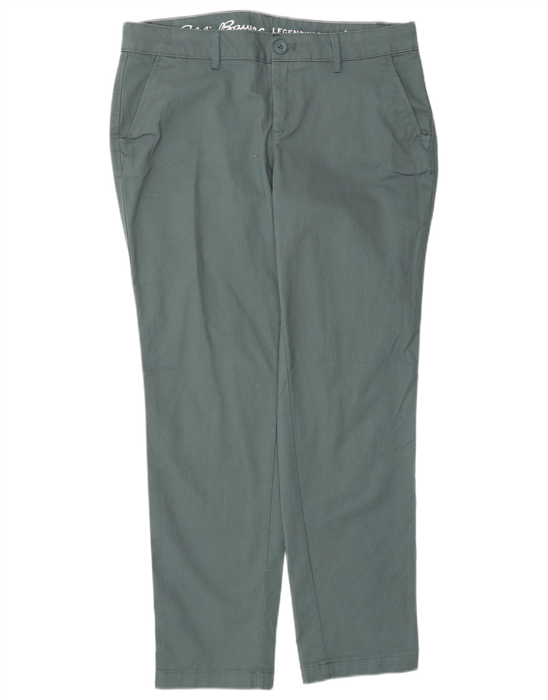 EDDIE BAUER Damen Slim Chinohose US 6 Medium W32 L29 Grüne Baumwolle