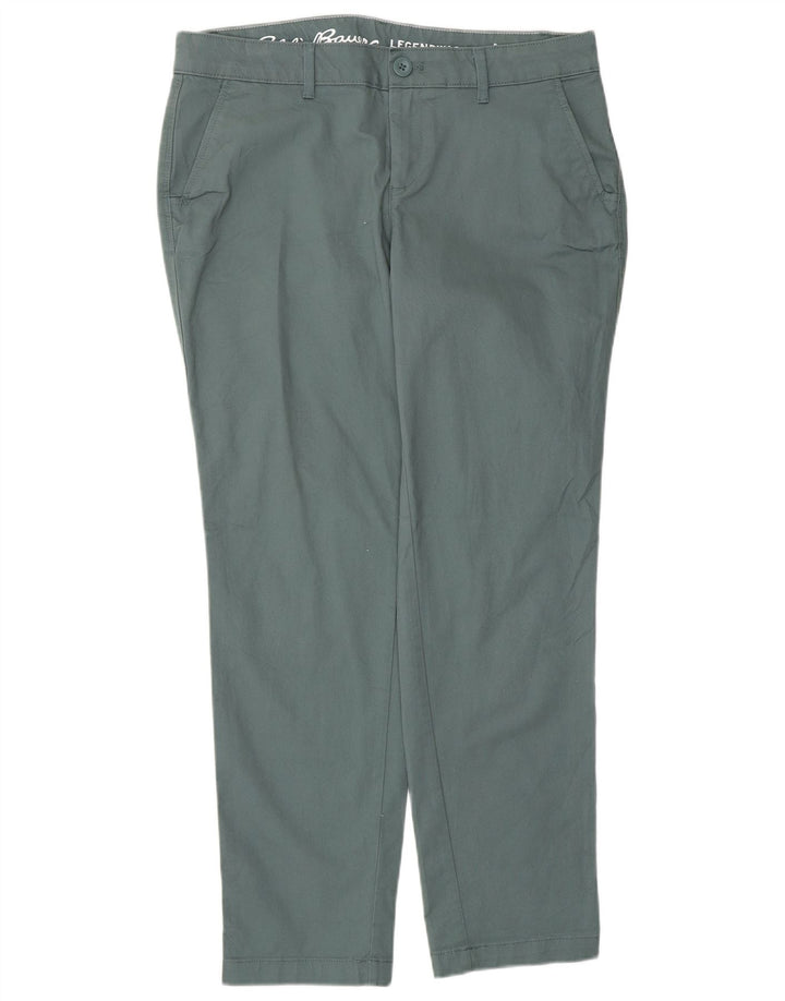 EDDIE BAUER Damen Slim Chinohose US 6 Medium W32 L29 Grüne Baumwolle