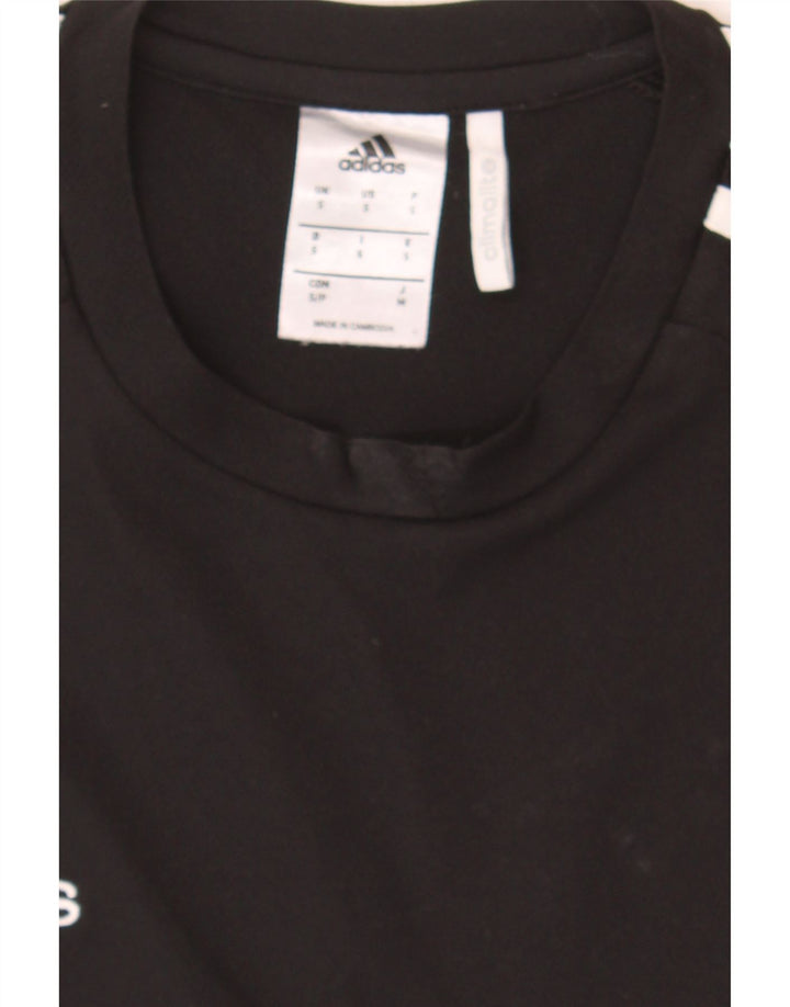 ADIDAS Mens Climalite T-Shirt Top Small Black Polyester Vintage Adidas and Second-Hand Adidas from Messina Hembry 