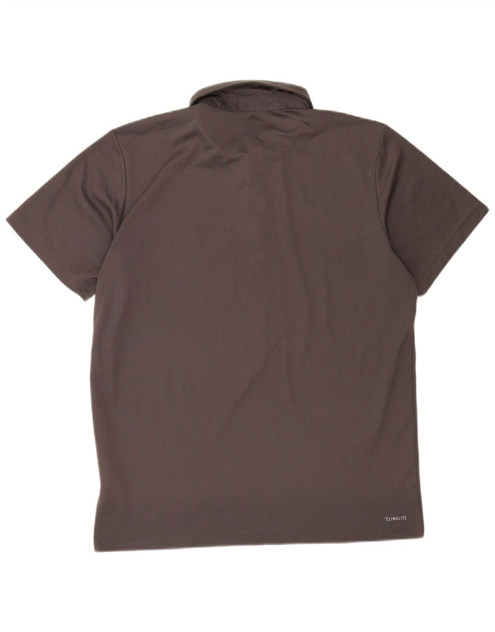 ADIDAS Herren Climalite Poloshirt, großes graues Polyester