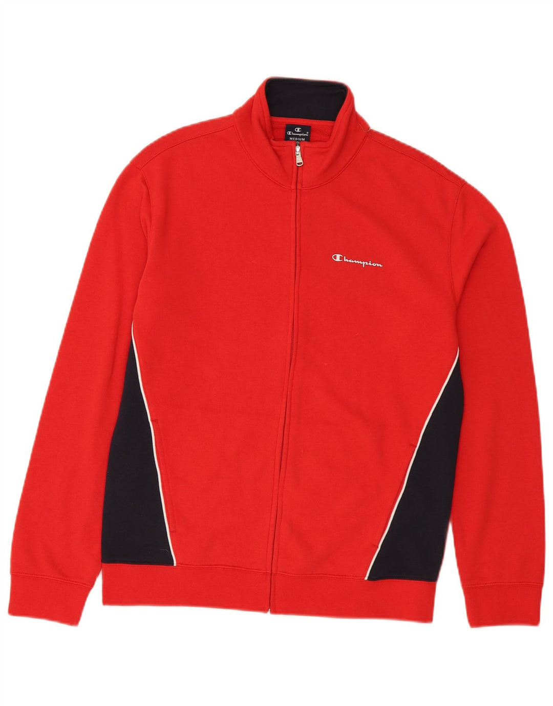 Champion Herren-Trainingsanzug-Oberjacke aus mittelroter Colourblock-Baumwolle