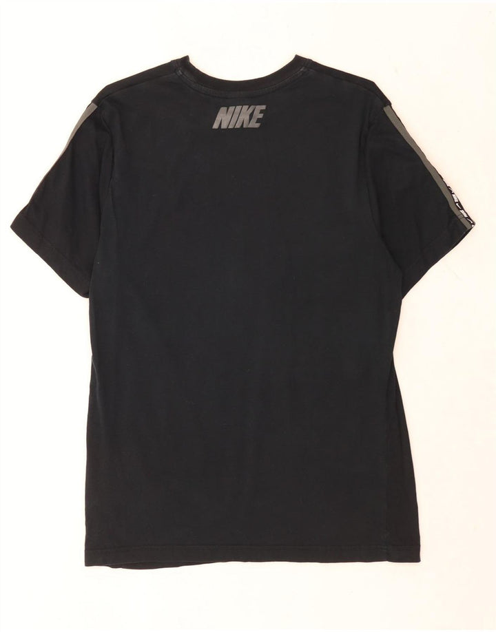 Nike Herren-T-Shirt mit Grafik, mittelgroß, schwarze Baumwolle