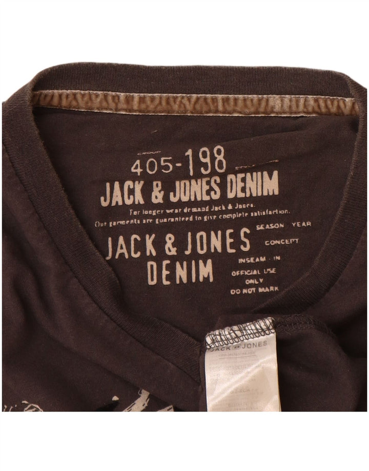 Jack & Jones Herren-T-Shirt mit Grafik, Größe S, Grau, Baumwolle