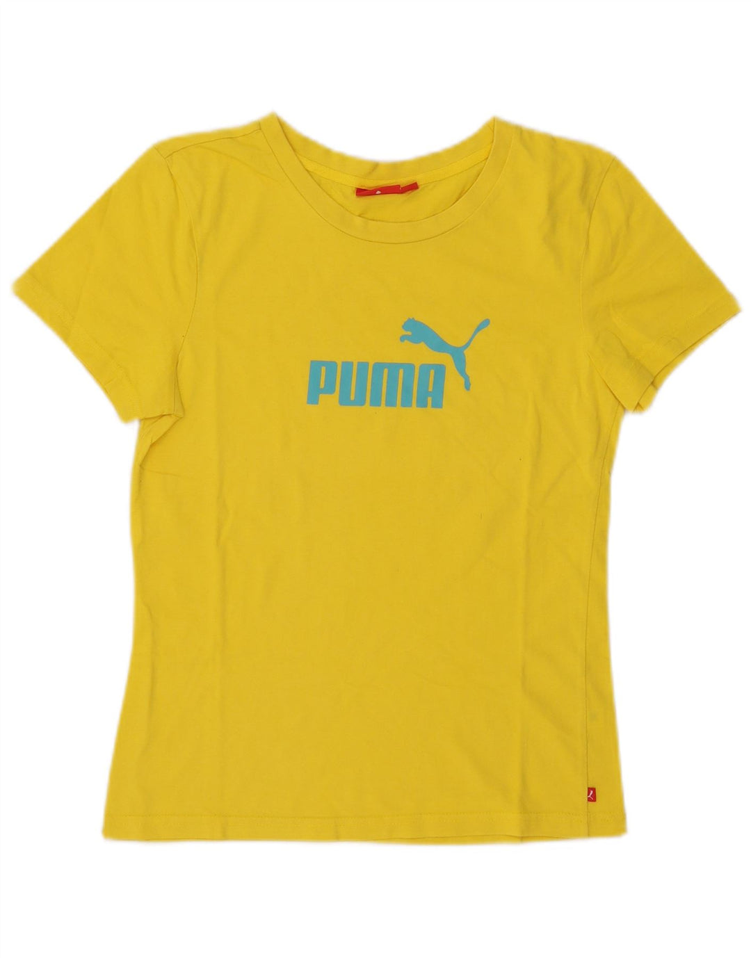 Puma Damen Graphic T-Shirt Top UK 14 Mittelgelb