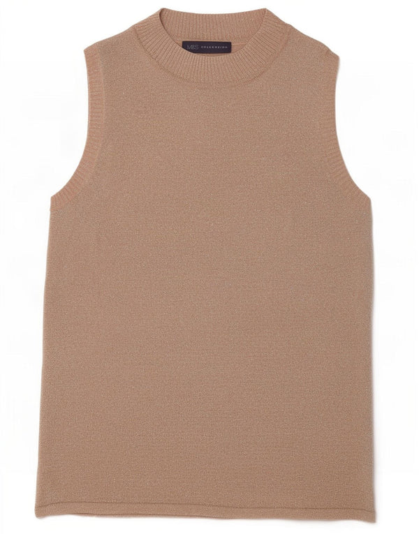 Marks & Spencer Damen Weste Top UK 12 Mittelbeige Viskose