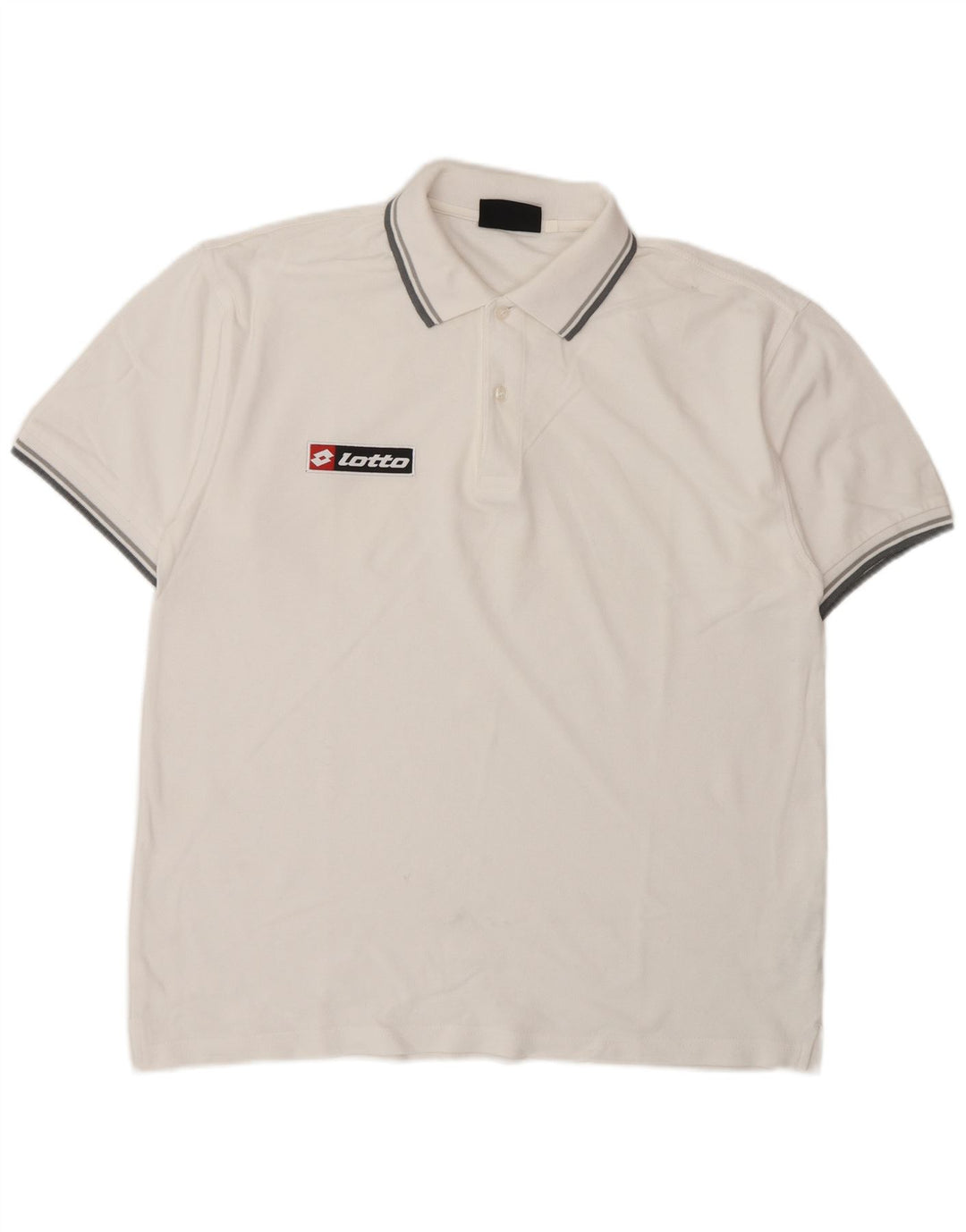 Lotto Herren-Poloshirt, groß, weiße Baumwolle