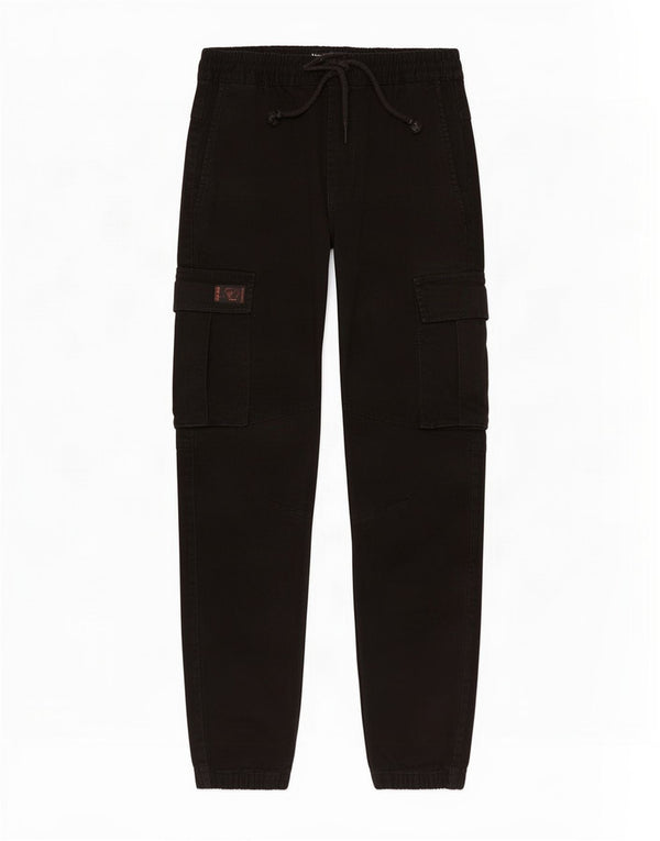 Zara Mens Joggers Cargo Trousers Small W30 L27 Black Cotton