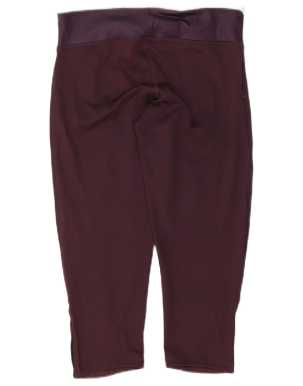 Adidas Damen Capri-Leggings UK 8/10 Small Lila Colourblock Polyester