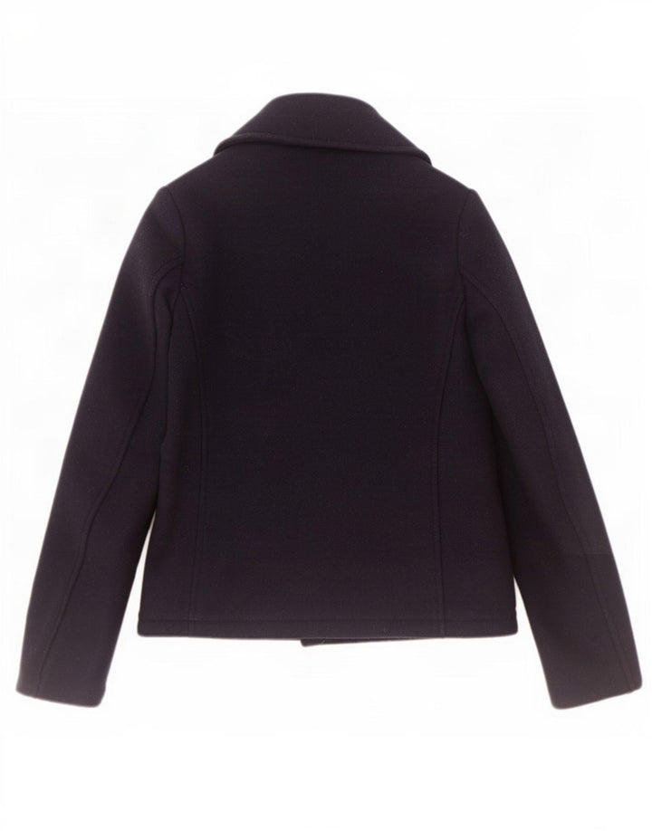 Fat Face Damen Pea Coat UK 10 Small Marineblaue Wolle