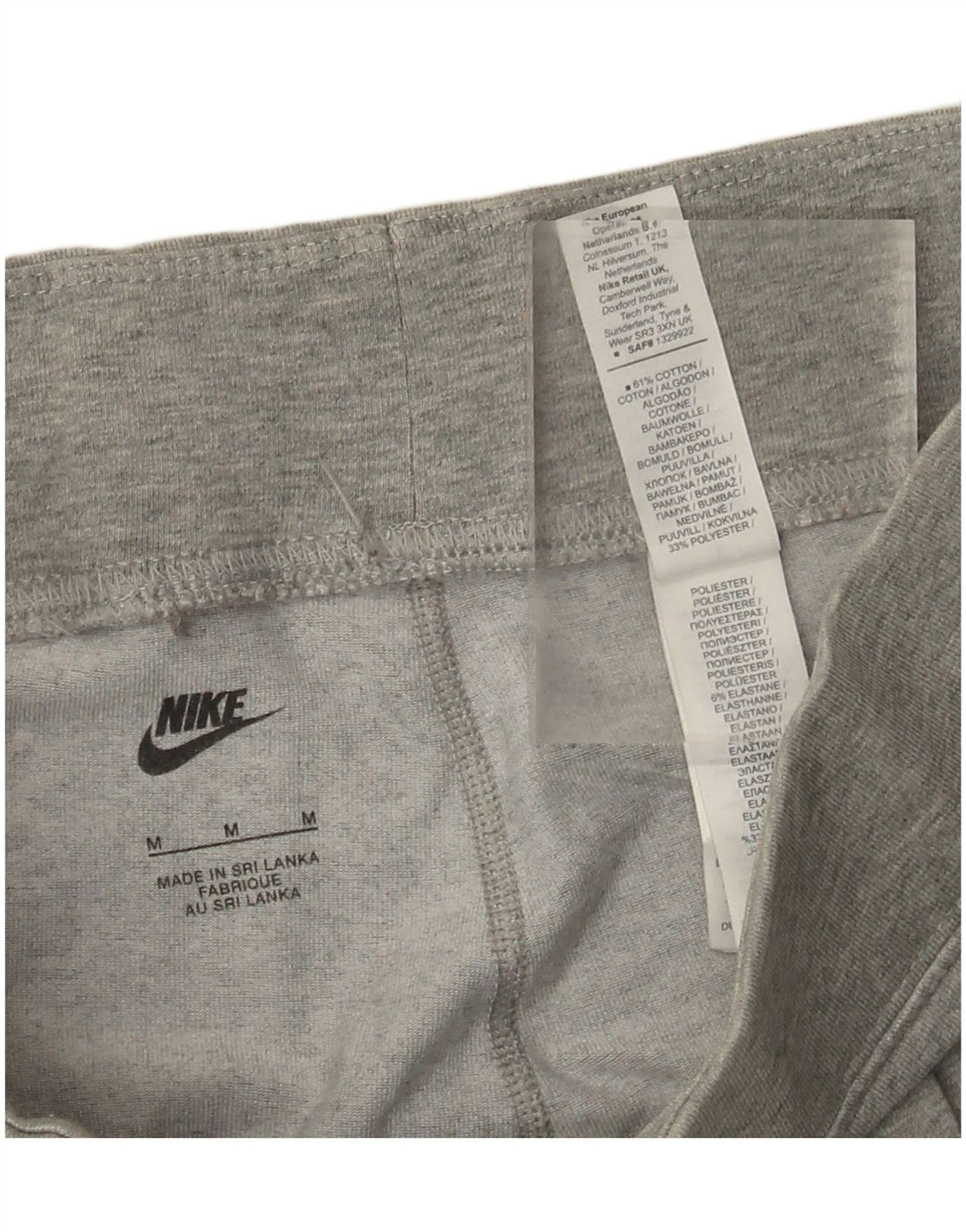 Nike Womens Graphic Leggings UK 12 Mittelgraue Baumwolle