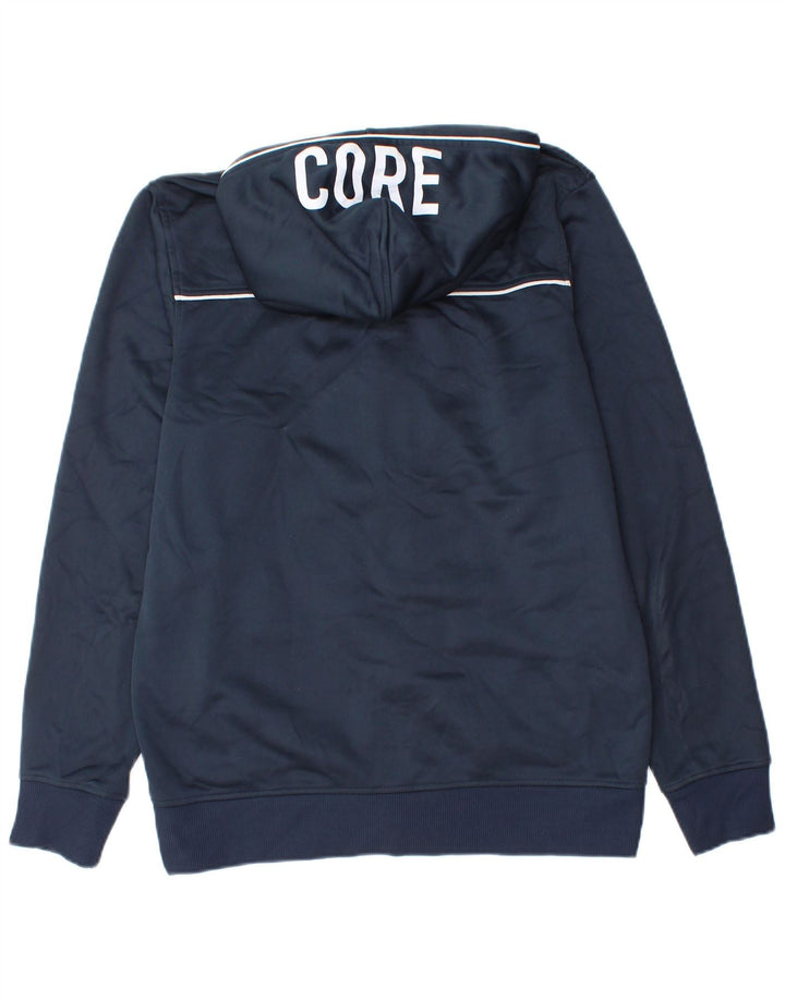 Jack & Jones Herren-Kapuzenpullover mit grafischem Reißverschluss, mittleres Marineblau, Polyester