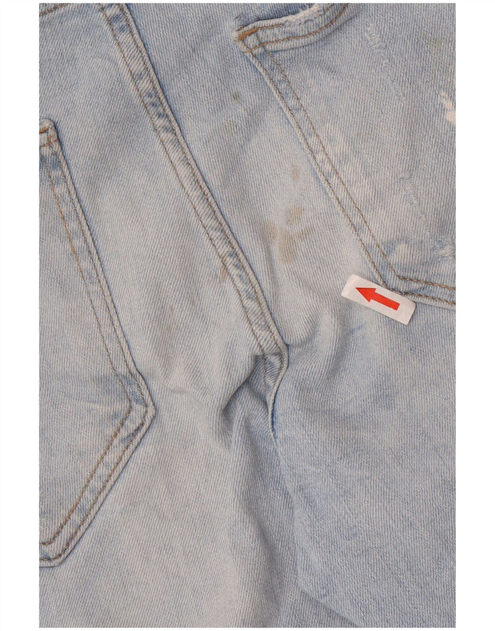Zara Herren Distressed Slim Jeans EU 42 Large W32 L26 Blau