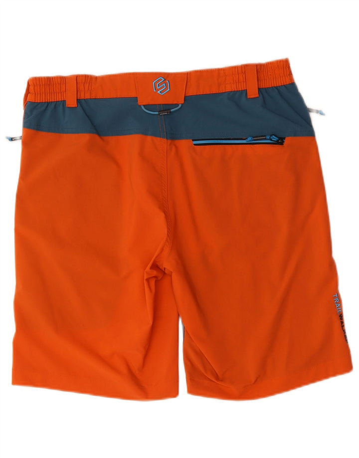 Sphere Pro Herren-Cargoshorts mit Grafik, Größe M, W34, Orange, Farbblock