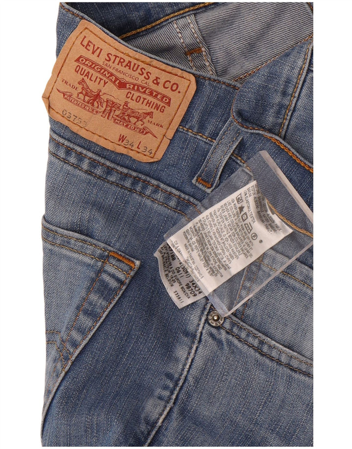 Levi's Herren Straight Jeans W34 L28 Blaue Baumwolle