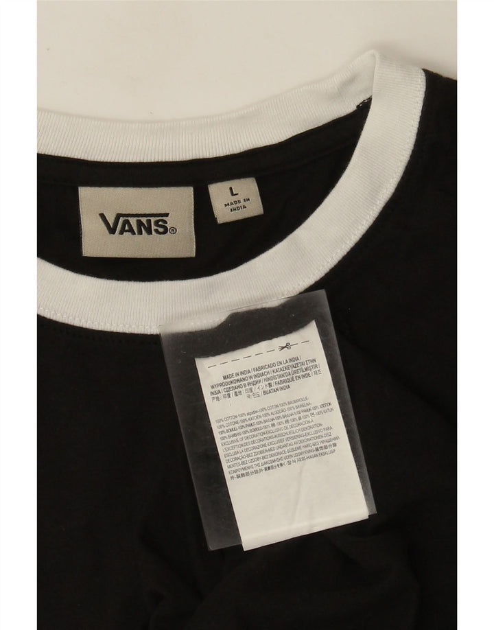 Vans Herren-T-Shirt mit Grafik, groß, schwarz, geometrisch, Baumwolle
