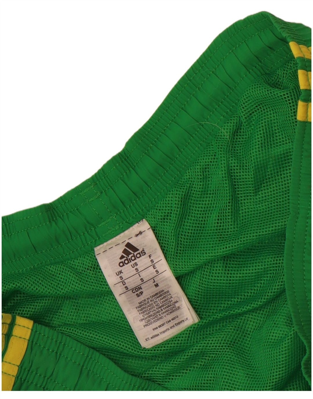 Adidas Herren-Badeshorts, klein, grünes Nylon