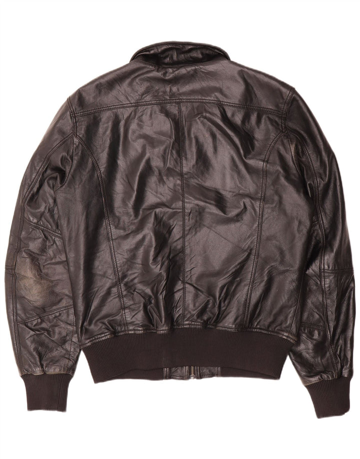 Vintage Herren Lederjacke UK 40 Large Schwarz