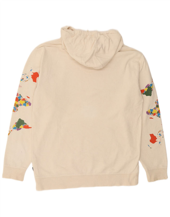 Vans Herren-Kapuzenpullover mit Grafik, groß, cremefarbene Baumwolle