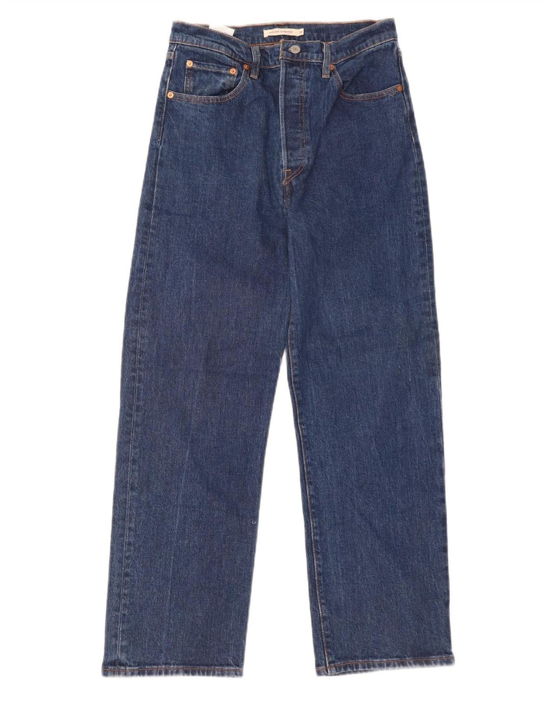 LEVI'S Damen Ribcage Straight Jeans W30 L29 Blaue Baumwolle