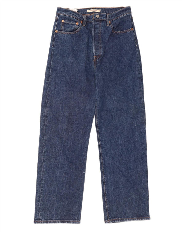 LEVI'S Damen Ribcage Straight Jeans W30 L29 Blaue Baumwolle