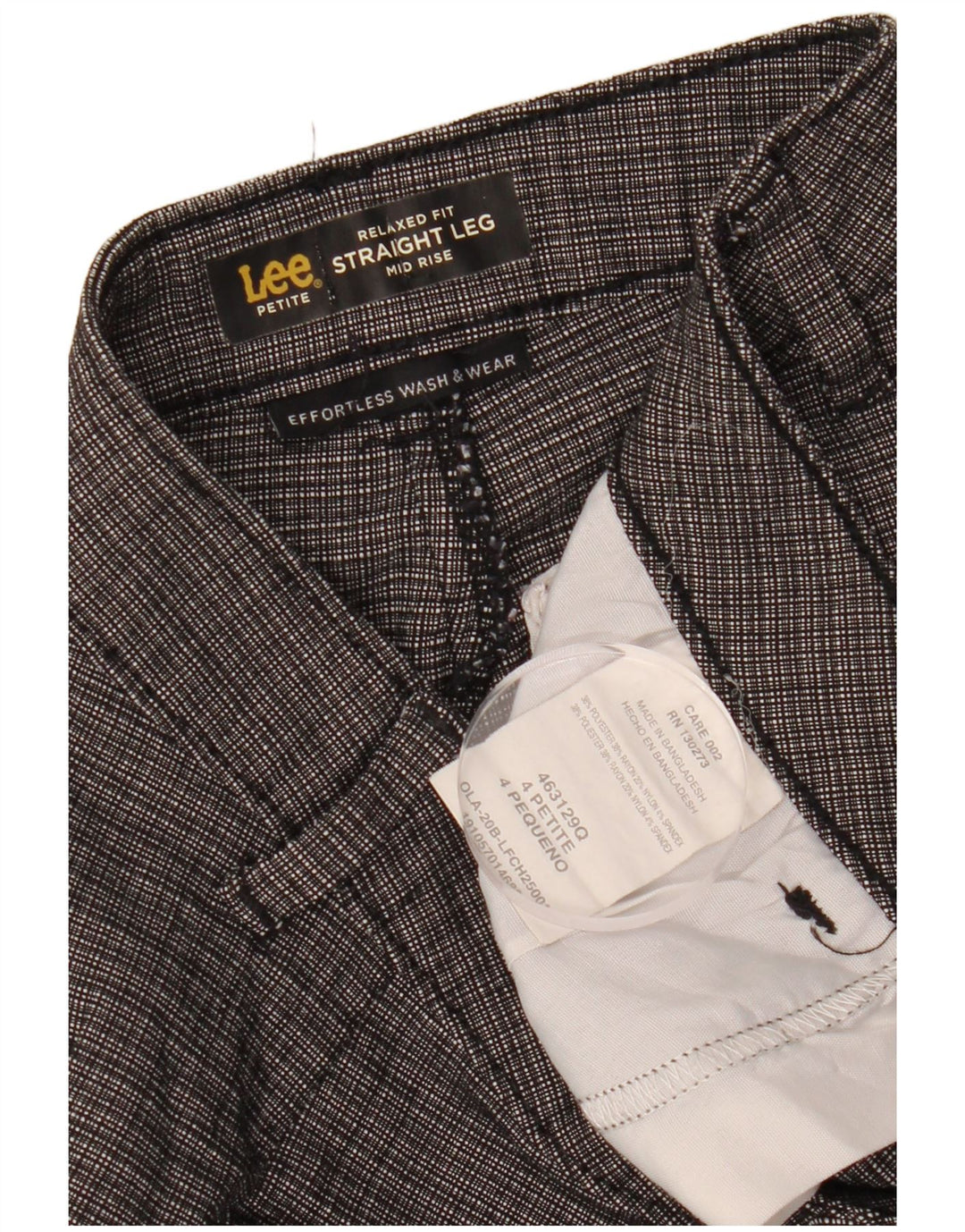 LEE Damen-Freizeithose mit mittelhohem Bund, gerade, W30, L28, grau kariert