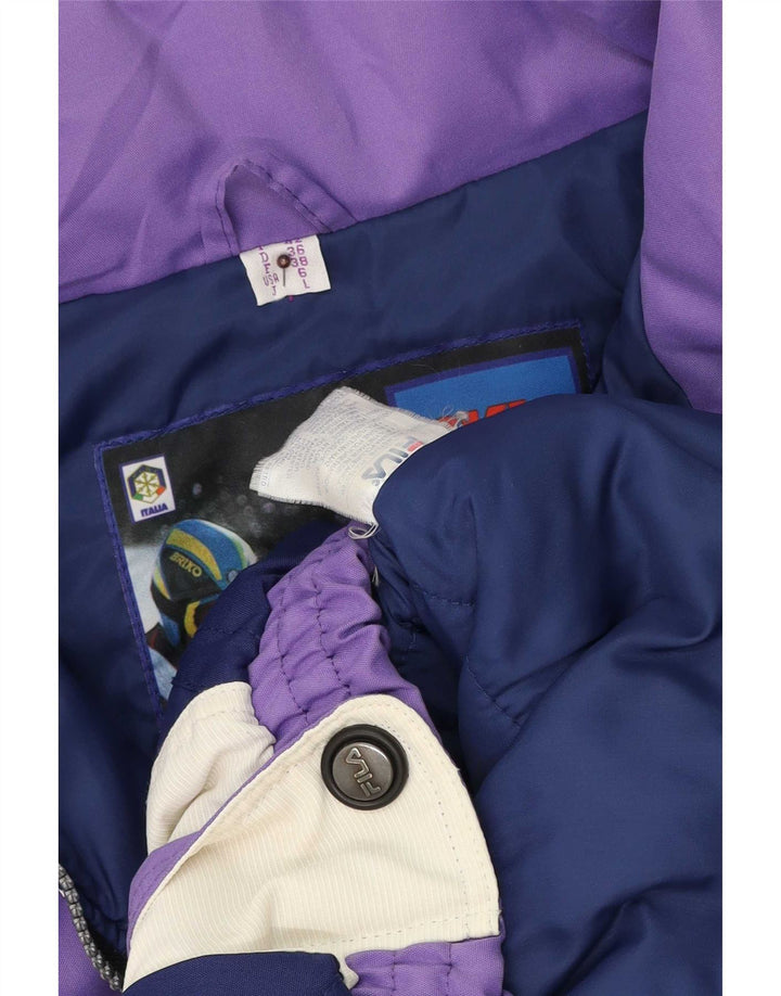 Fila Womens Loose Fit Skijacke IT 42 Medium Purple Polyester Retro