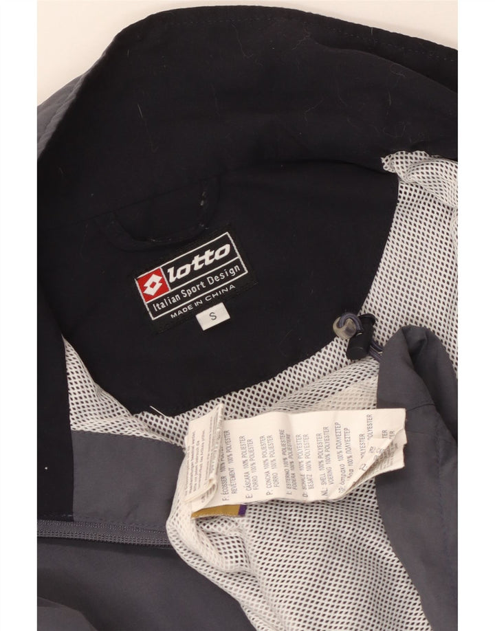 Lotto Herren-Trainingsanzug mit lockerer Passform, Oberteil, Jacke, klein, blau, Farbblock-Polyester