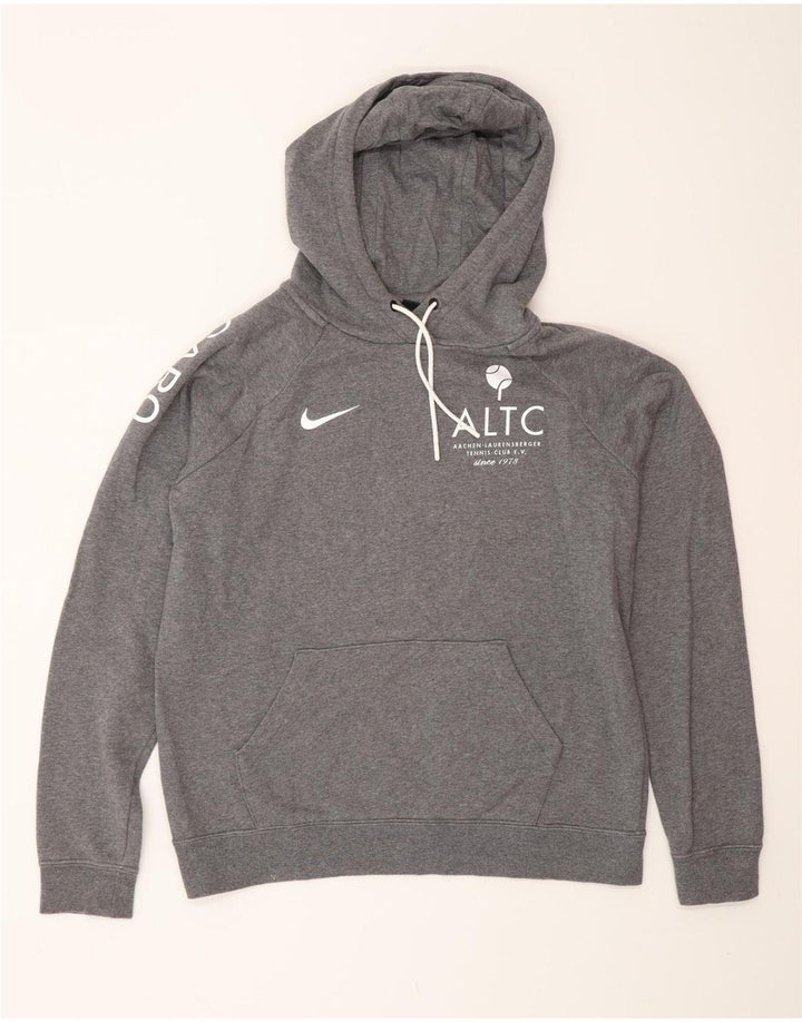NIKE Herren-Kapuzenpullover mit Grafik, mittelgraue Baumwolle