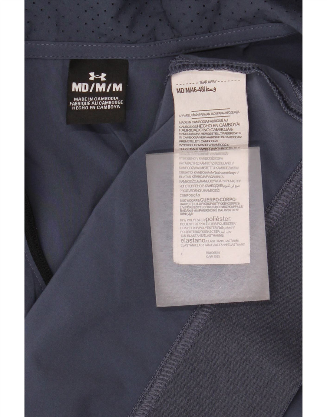 Under Armour Herren-Kapuzenpullover mit Reißverschluss, mittleres Marineblau, Polyester