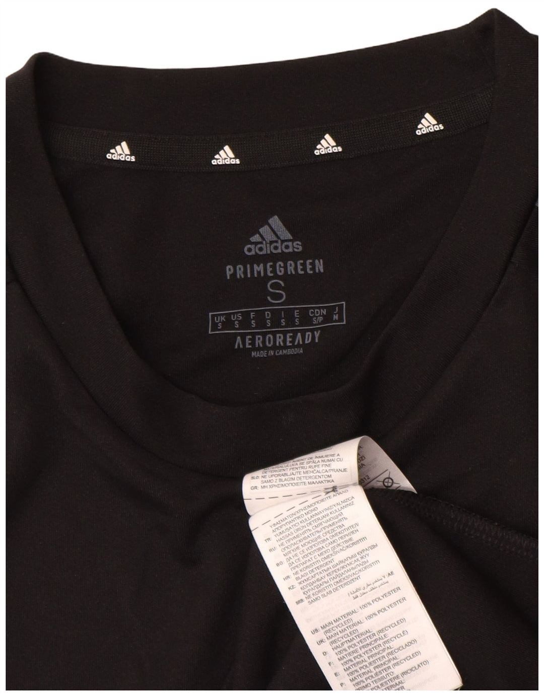 Adidas Herren Aeroready Graphic T-Shirt Top Small Schwarz Polyester