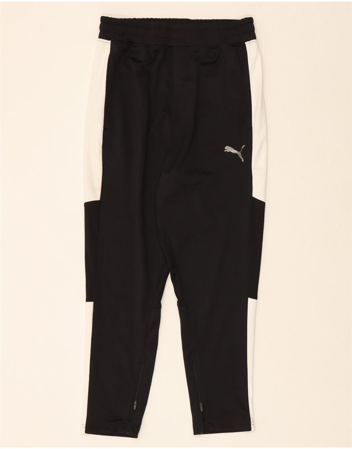 PUMA Mens Tracksuit Trousers Medium  Black Colourblock Polyester Vintage Puma and Second-Hand Puma from Messina Hembry 