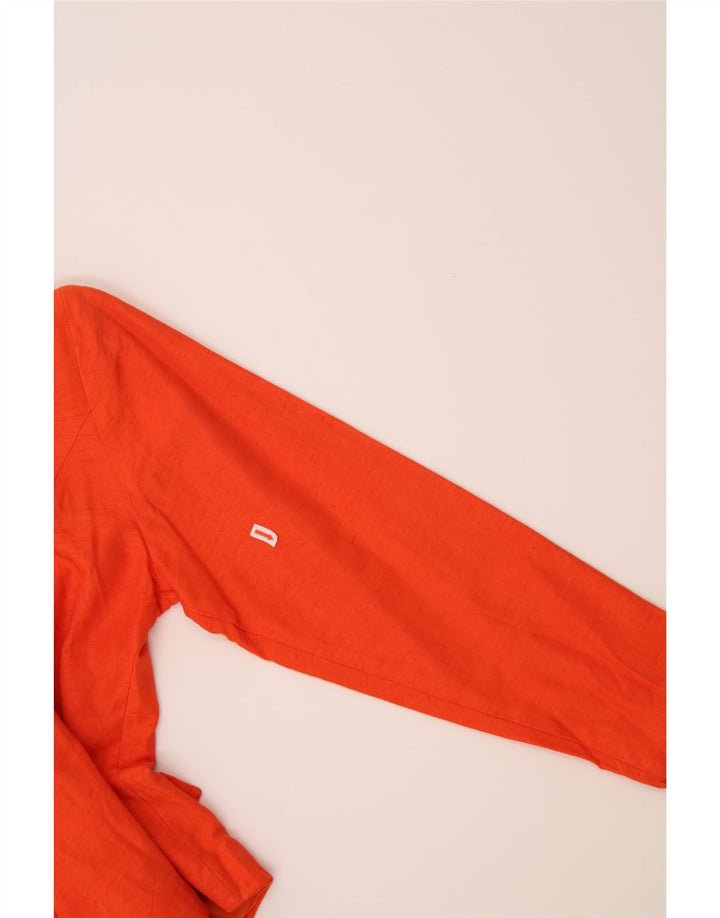 VINTAGE Womens Crop 1 Button Blazer Jacket IT 44 Medium Orange Viscose Vintage Vintage and Second-Hand Vintage from Messina Hembry 