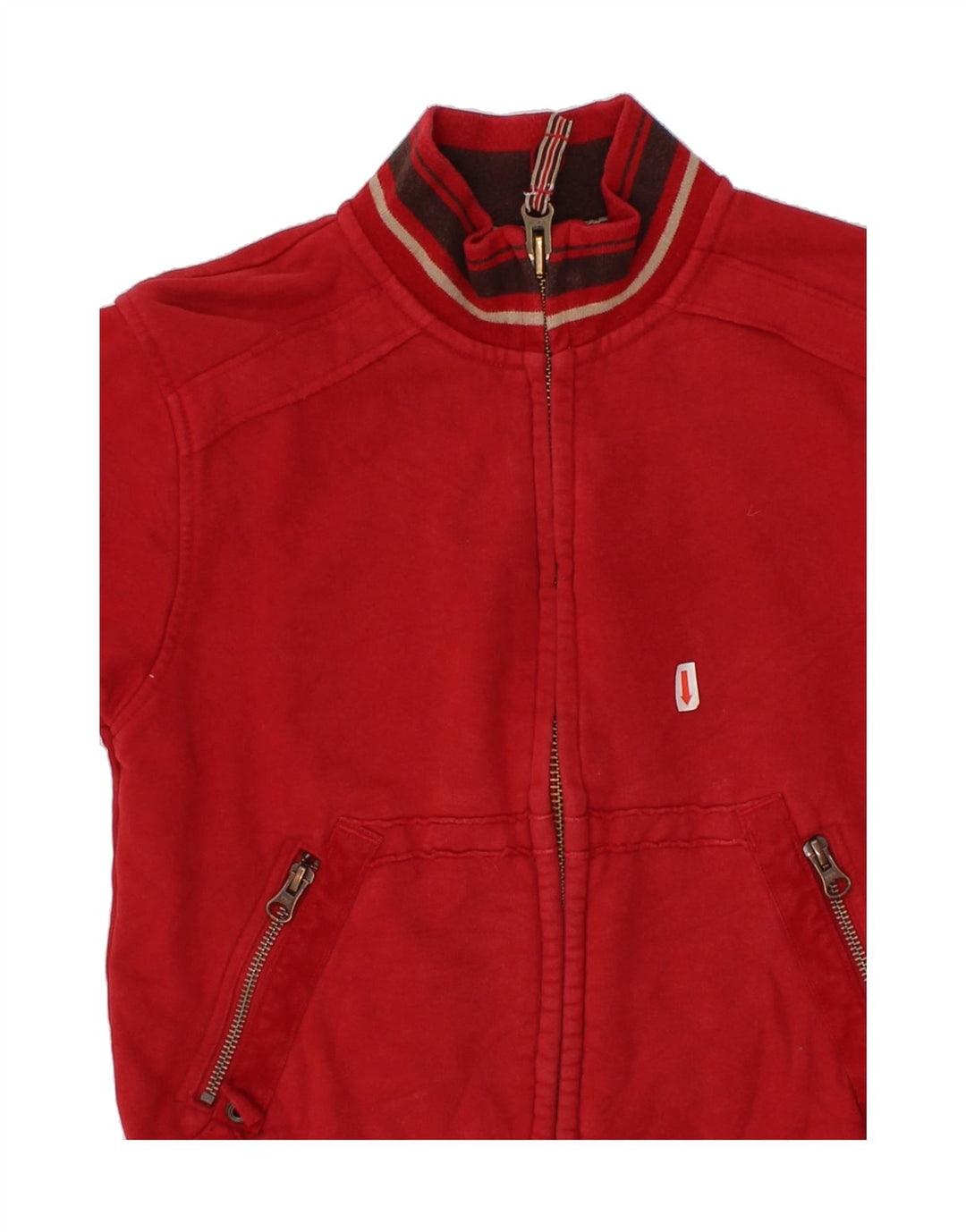 TIMBERLAND Girls Tracksuit Top Jacket 7-8 Years Red Cotton Vintage Timberland and Second-Hand Timberland from Messina Hembry 