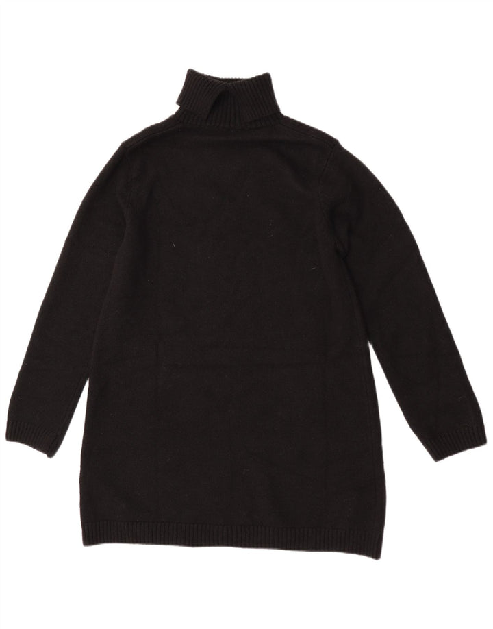 Langer Rollkragenpullover für Damen von Zara, Gr. 14, Mittelschwarz, Polyester