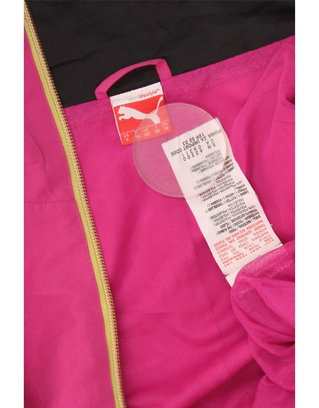 Puma Damen-Trainingsanzug-Top-Jacke, UK 10, klein, rosa, Polyester
