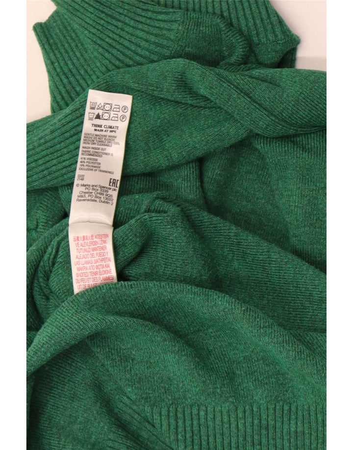 Marks & Spencer Rollkragenpullover für Damen, Gr. 14, Mittelgrün