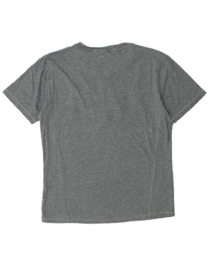 Puma Herren Grafik-T-Shirt-Oberteil aus mittelgrauer Baumwolle